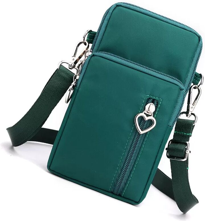 INF Grande Pochette pour Téléphone : Étui de Transport en Nylon et Polyester, Multiples Couleurs Vert