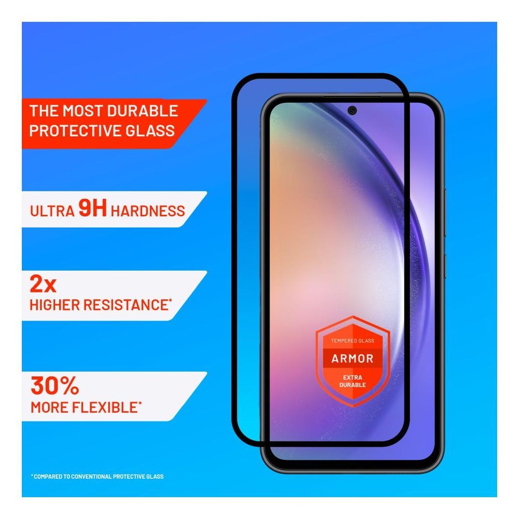 Fixed Rüstungsbedeckung 2,5D Temperiertes Glas mit Applikator für Samsung Galaxy A54 5G, Schwarz (Samsung Galaxy A54 5G) (FIXGA-1085-BK)
