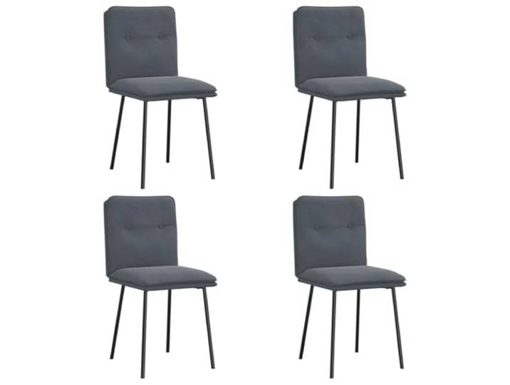 Todiikf Esszimmerstühle 4er Set Samt Stuhl Modern Dunkelgrau Komfortable Samtstühle mit weicher Polsterung für Küche, Schlafzimmer und Wohnzimmer. Belastbar bis 110 kg.