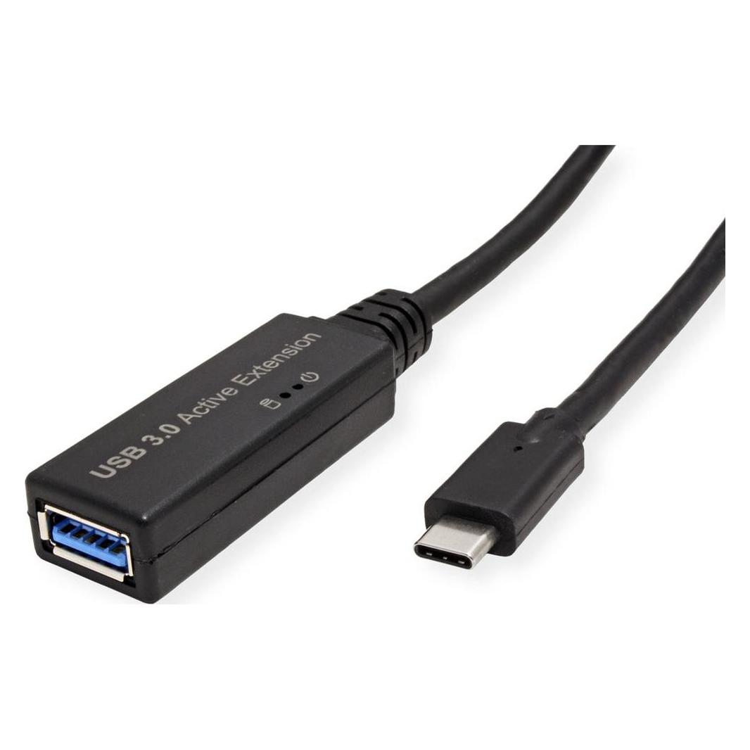 Roline Ultralanges USB3.2 Gen1 Verlängerungskabel, C-A, ST/BU, 5m (5 m, USB 3.2 Gen 1) (12.04.1065)