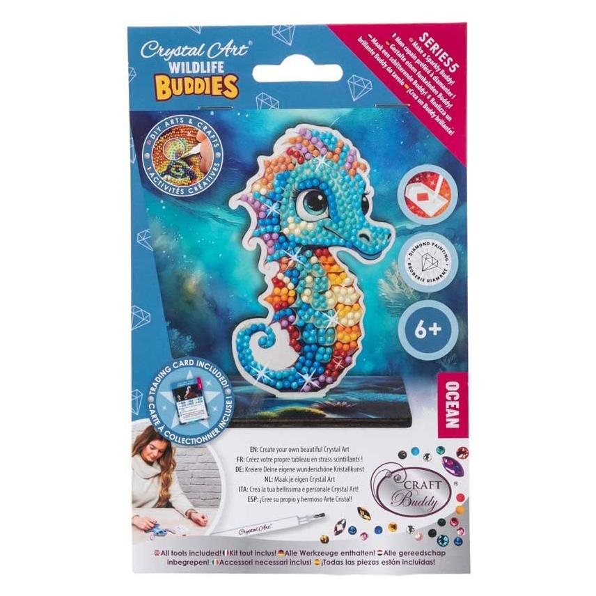 Craft Buddy Ozean Seepferd, Crystal Art Buddy, ca. 11x8cm (CAFGR-31GEN048)