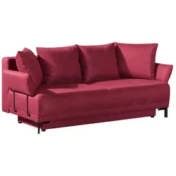 Schlafsofa Fergie Stoff Rot