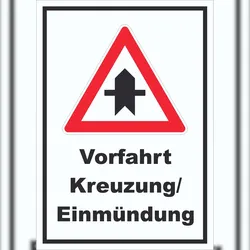 HB-Druck Vorfahrt nächste Kreuzung/Einmündung Schild A6 (105x148mm)
