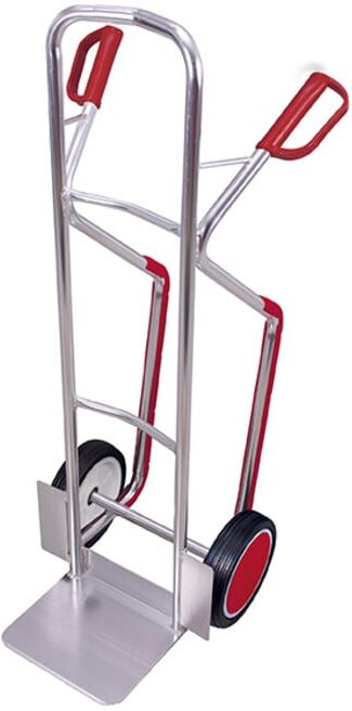 VARIOfit Diable en aluminium avec patins pour escaliers, pneus pleins, pelle 320 × 250 mm (ap-710.006)