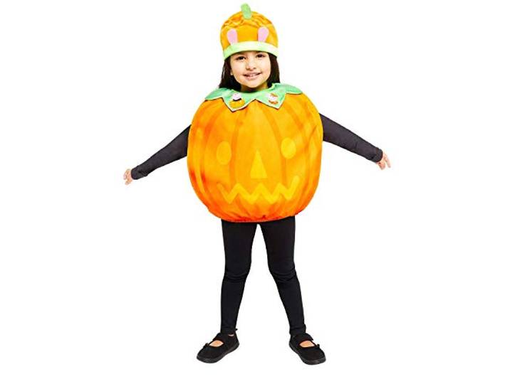 amscan Kinderkostuum Peppa Pig pompoen, overall en muts, pompkin, Halloween, themafeest, carnaval