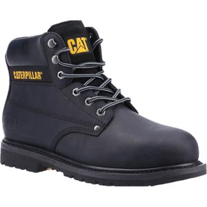 CAT Sicherheitsschuhe Powerplant GYW schwarz, S3, Stiefel, Stahlkappe, Nubukleder, Gr. 43