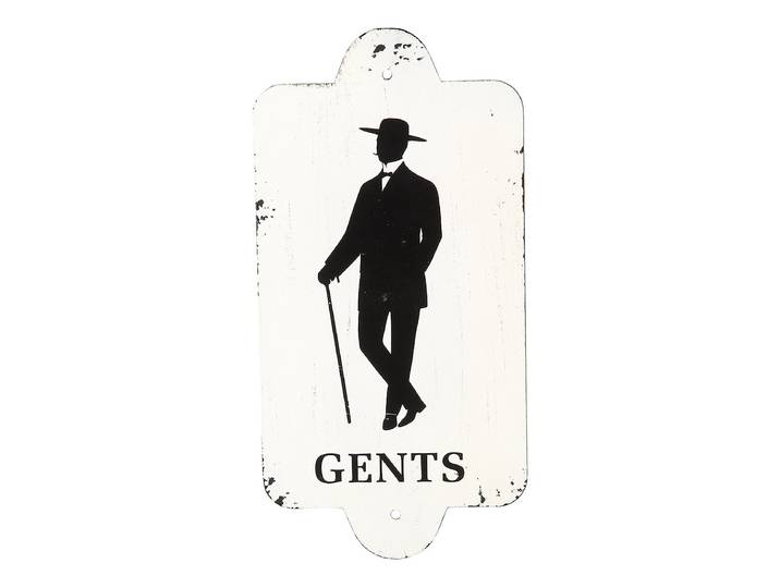Décor mural Gentlemen Tôle d’acier thermolaquée Multicolore 14 x 28 x 1cm
