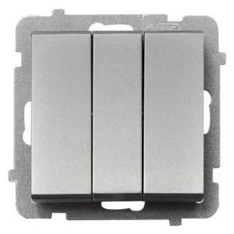 Ospel Dreifachschalter Sonata 10AX IP20 silber matt (ŁP-13R (LP-13R/m/38)