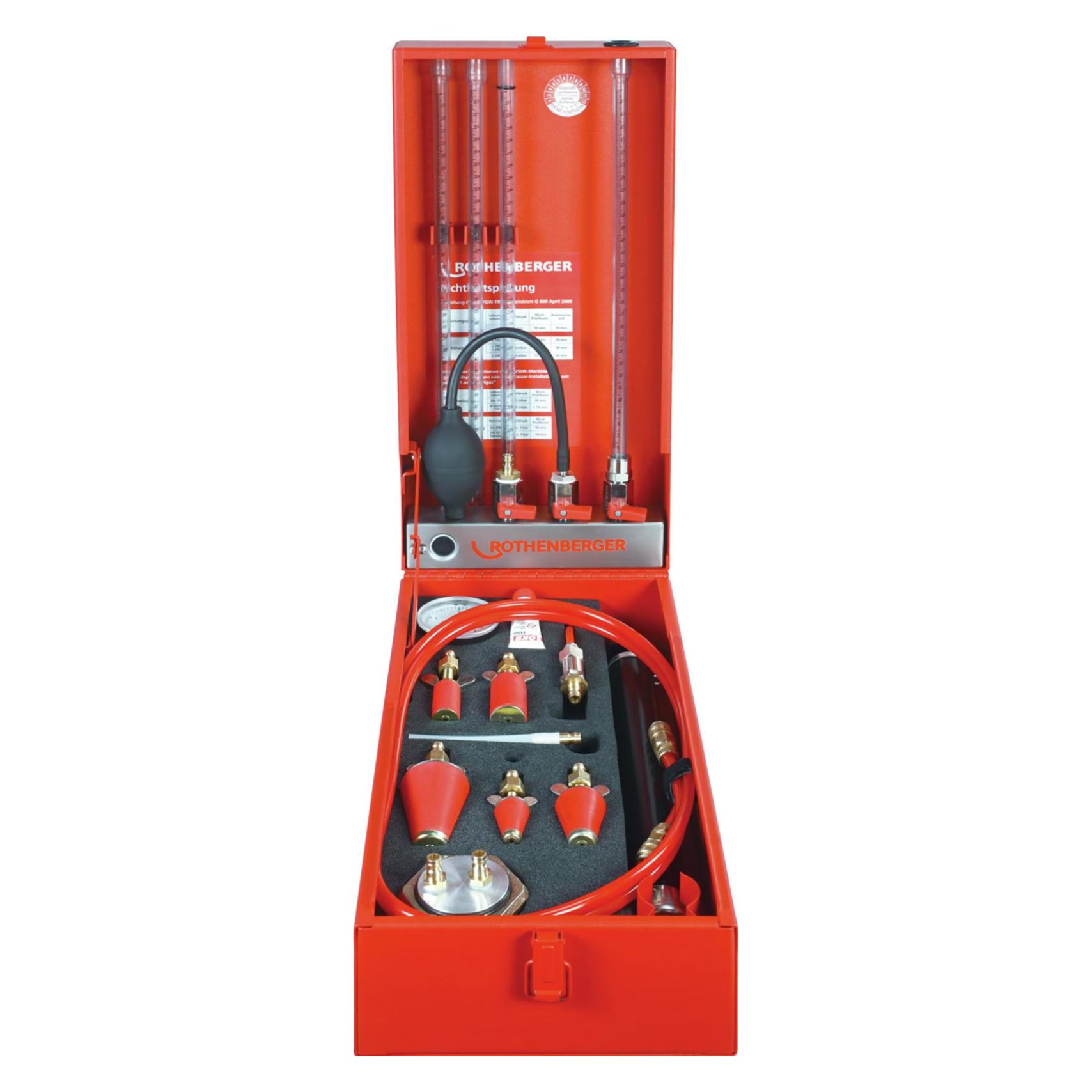 Rothenberger ROTEST GW 150/4 analoges Dichtheitsprüfgerät ohne Einrohrzählerkappe (Druckmessgerät) (61701)