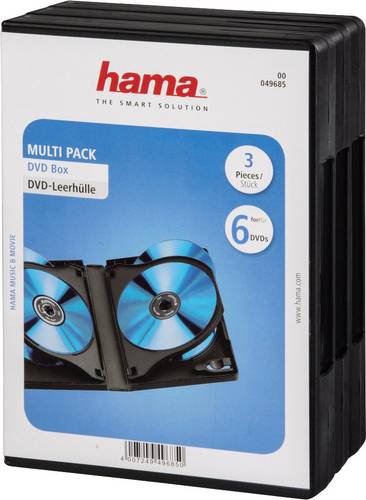 Hama DVD Hülle 00049685 6 CDs/DVDs/Blu-rays Schwarz Polypropylen 3St.