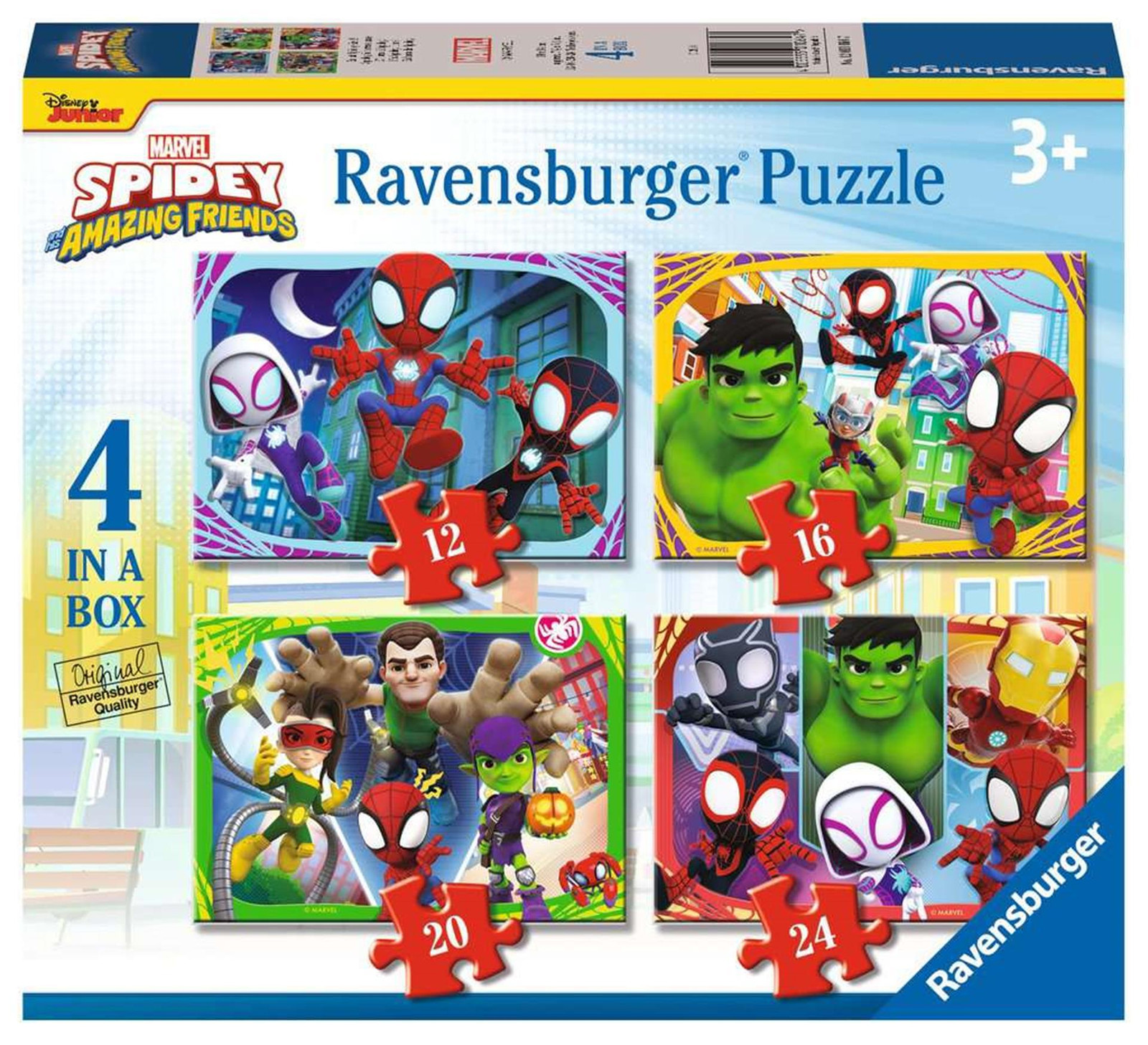 Ravensburger Spidey en zijn fantastische vrienden puzzel voor kinderen - 2x24 stukjes