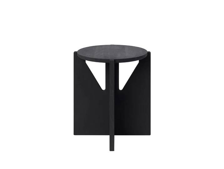 Kristina Dam Studio Stool tabouret rond Oak black, Ø36x42 cm