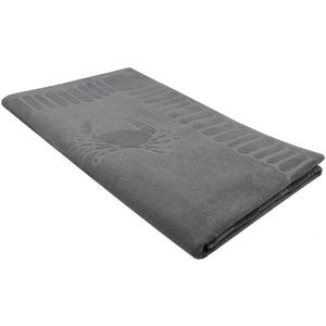 Zollner Strandtuch Strandlaken Adria, 100 x 200 cm, aus 100% Baumwolle, anthrazit