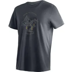 MAIER SPORTS Herren Shirt Dieter Print, Größe S in Grau Grau