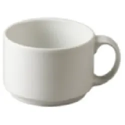 Caterado 6 x Kaffeeobertasse ADRINA, Farbe: weiß, Inhalt: 0,25 Liter, stapelbar.