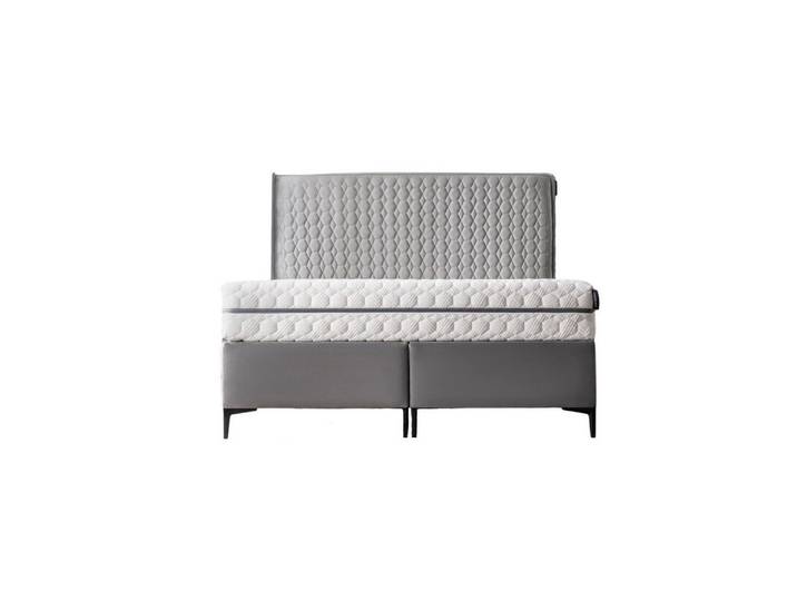 Villa Möbel Boxspringbett Space (Bett (ohne Matratze), Liegefläche 120x200), Bettkasten mit XXL Stauraum und Gasdruckfedern für einfache Handhabung