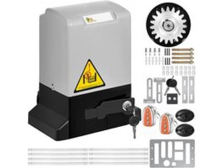 VEVOR Torantrieb Schiebetor 600 kg, Torantrieb Schiebetor Set 12 m, Elektrischer Schiebetorantrieb 13 m / min, Schiebetorantrieb Set mit 2 Fernbedienungen, 370 W Leiser Torantriebe für Hotel, Fabrik