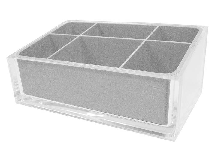 DiAqua Schminkablage Rainbow Silber 7.5 × 11 × 19 cm