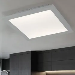 LED Deckenpanel Alu Deckenleuchte dimmbar Flurlampe quadratisch silber, 20W 1140Lm warmweiß, L 30 cm Globo 41630D1AD