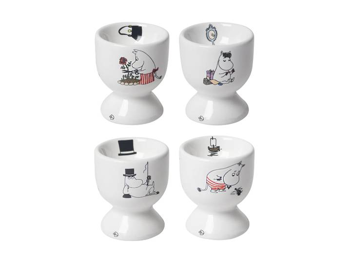 Pluto Design Coquetier Moomin joy 4 pièces Blanc-multi