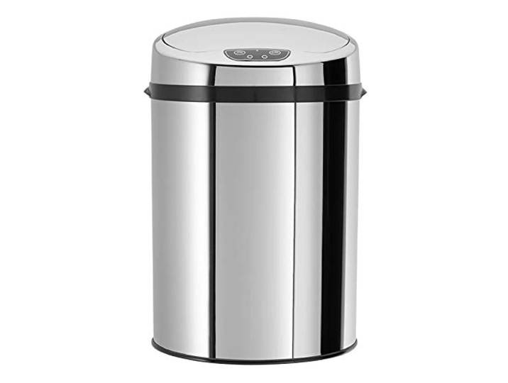 Echtwerk Büro-/Bad-/Kosmetikabfalleimer, Mülleimer mit Sensor, Touchless Abfalleimer, elektrischer Müllbehälter, Infrarot Bewegungssensor, Korpus aus Edelstahl, Fassungsvermögen 9 Liter, INOX