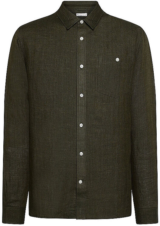 KNOWLEDGE COTTON APPAREL Leinenhemd  olive   XL XL