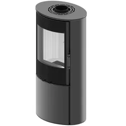 Hitze freistehender Kamin ELLISSE S 5 kW Kaminofen Wärmequelle Standkamin schwarz