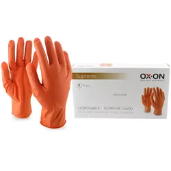 OX-ON Disposable Supreme 15600 - Einweghandschuhe (Box a 50 Stk.) - Größe 10 / XL