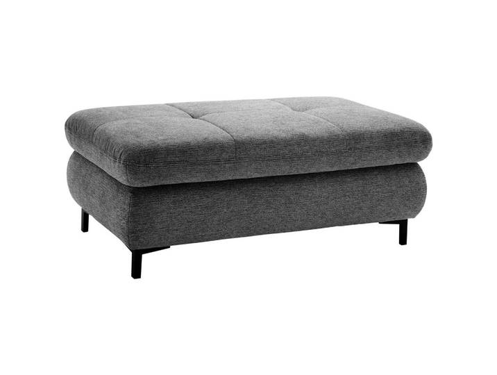 SetOne by Musterring Hocker, Anthrazit, Metall, rechteckig, 129x49x64 cm, Fußauswahl, Stoffauswahl, Stauraum, Wohnzimmer, Hocker, Sitzhocker