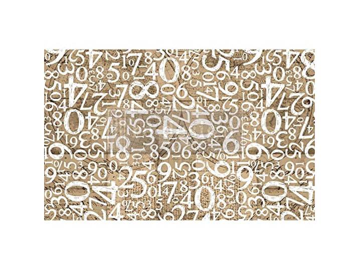 Decoupage Decor Tissue Papier - Gegraveerde Nummers - 1 Vel, 19 x30