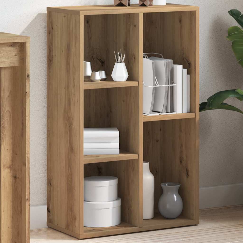 vidaXL Bibliothèque chêne artisanal 50x25x80 cm bois d'ingénierie