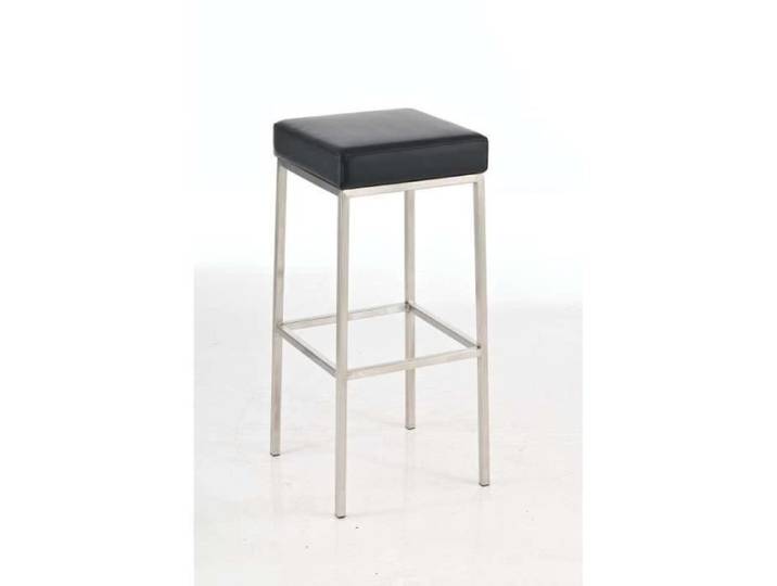 Tabouret de bar - CLP - MONTREAL - Hauteur réglable 80/85 cm - Similicuir - Noir
