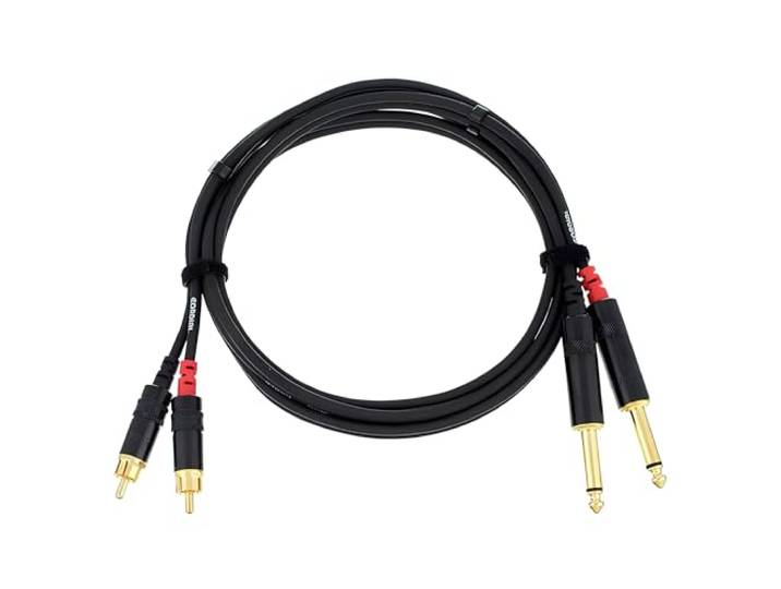 CORDIAL Kabel audio dubbele jack mono/Rca 1,5 m kabel AUDIO Essentials Jack