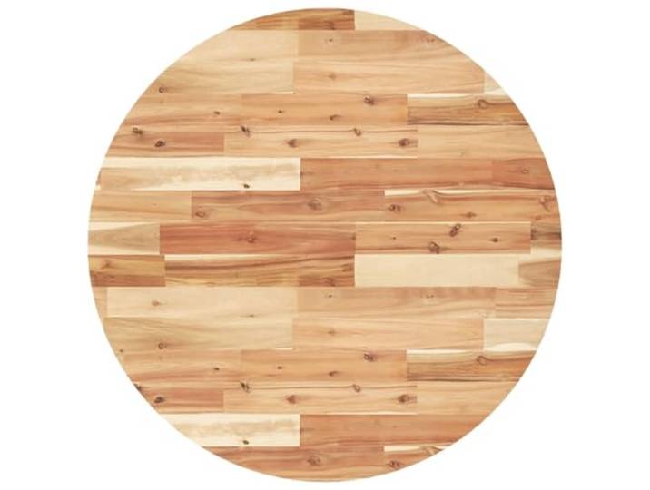 KGHFDVB Tischplatte Rund Ø80x2 cm Massivholz Akazie Geölt Naturöl-Finish Massivholz Akazie mit Naturöl-Finish, runde Tischplatte 80 cm, für Esstisch und Couchtisch, 2 cm stark, nur Platte ohne