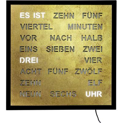 Wanduhr AMS, schwarz, Wanduhren, B/H/L: 40cm x 4cm x 40cm, Wanduhr, Quarzuhr, Digitaluhr, Wohnzimmer, Esszimmer, Küche, Arbeitszimmer,Büro