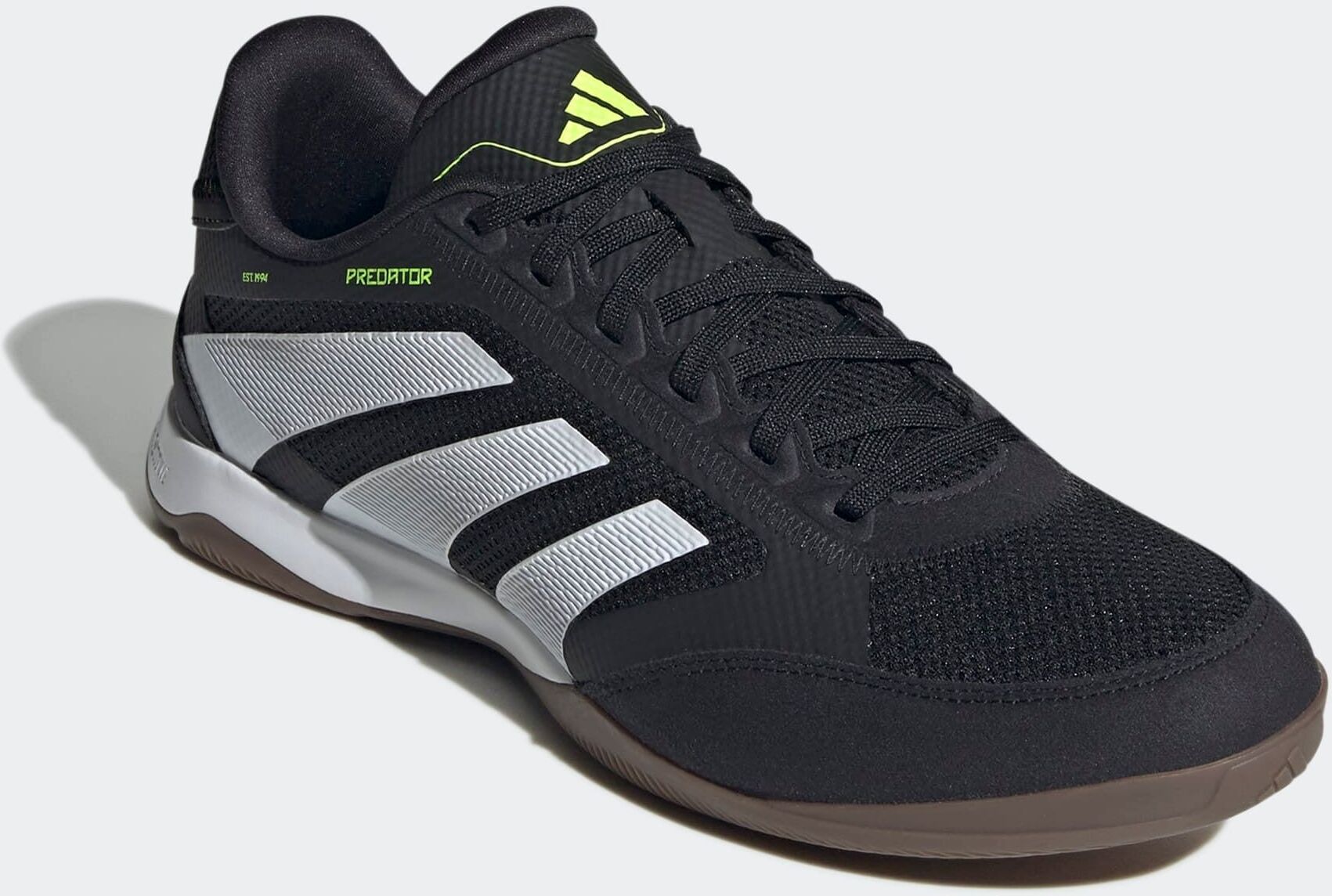 Fussballschuh ADIDAS PERFORMANCE "PREDATOR LEAGUE IN", Gr. 41, weiss (core schwarz, cloud weiß, lucid lemon), Synthetik, Textil, Schuhe Fussballschuh, geeignet als Hallenschuhe core schwarz, cloud weiß, lucid lemon 41