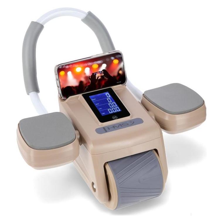 HMS Ka08 Brown Abs Automatisches Bauchmuskel-Trainingsrad Mit Lcd-Display Und Hms-Aufladung (17-38-031)