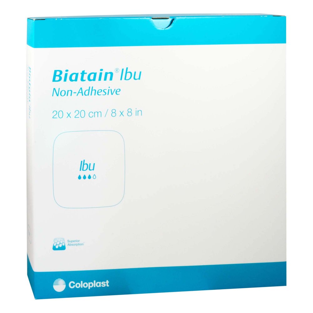 Coloplast GmbH Biatain Ibu Schaumverband 20x20 cm nicht haftend, non-adhesive 04808526