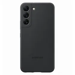 Samsung Silicone Cover (Samsung Galaxy S22, Samsung Galaxy S22 5G), Smartphone Hülle, Schwarz