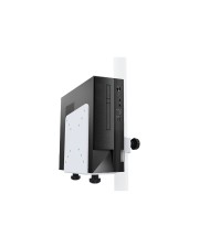 Neomounts Montagekomponente Halter für Thin Client Silber Stangenbefestigung Full Motion Dual Desk Mount Tilt/Turn/Rotate Quad (THINCLIENT-10)