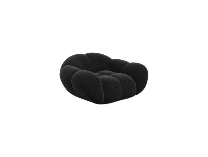 Design Loungesessel „Levante“ mit Samtbezug Samtbezug Schwarz BLOOMINGLOFT Collection