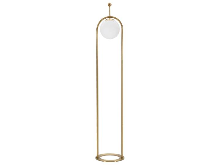 Lampadaire avec sphère en verre blanc ø 28x168