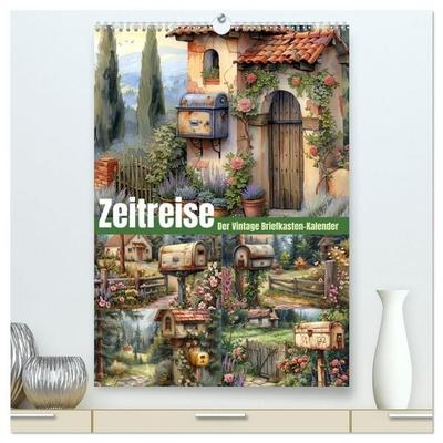 Zeitreise - Der vintage Briekasten Kalender (hochwertiger Premium Wandkalender 2027 DIN A2 hoch), Kunstdruck in Hochglanz