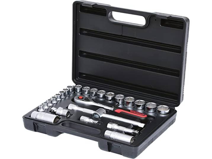 KS Tools 911.0626 Coffret de douilles F6 3/8'' - CHROMEmat - 26 pcs Coffret de douilles 3/8''\, 26 pcs.\, outillage professionnel\, chrome vanadium