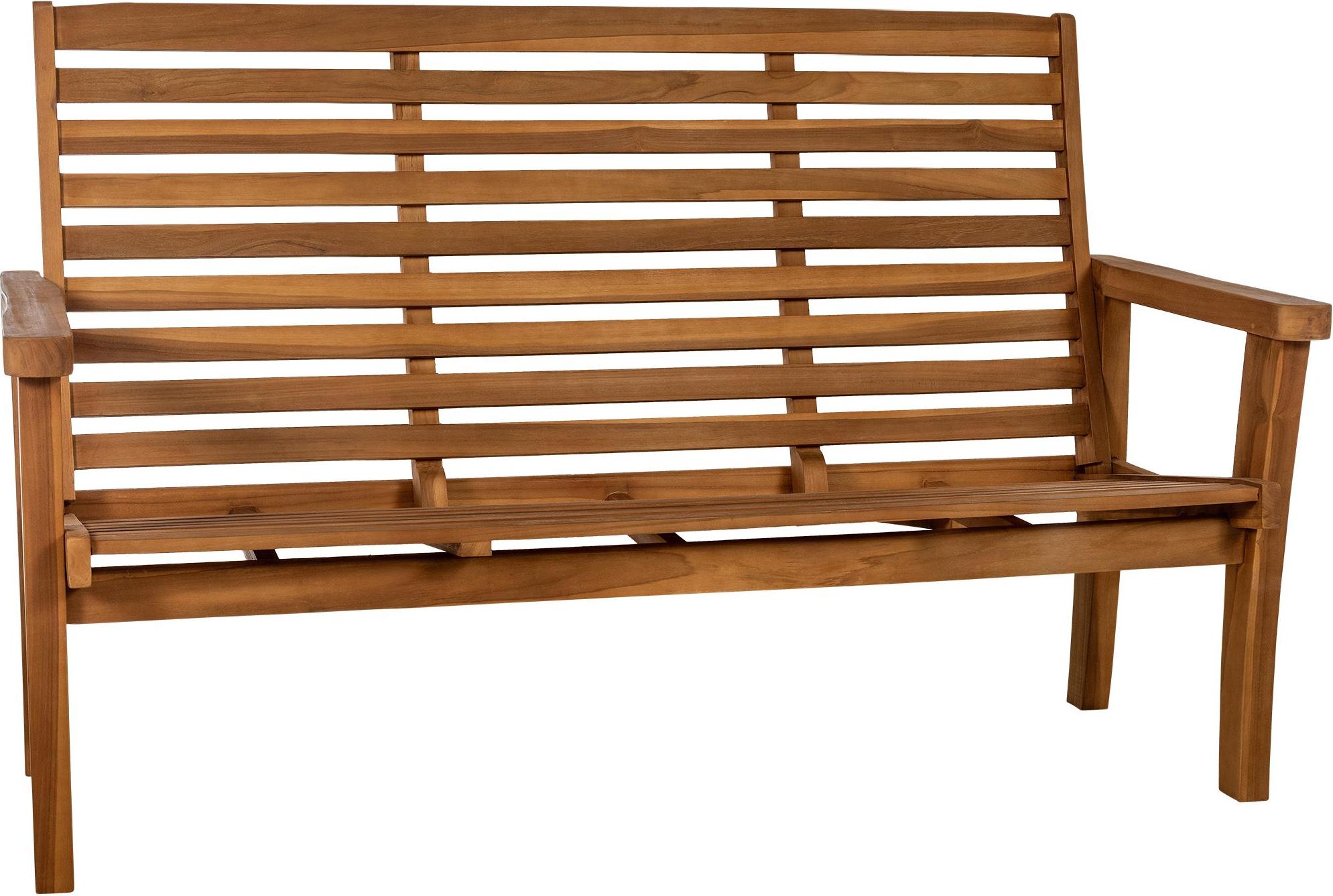 Teakbank PETER mit Liegefunktion - 180x78x111cm, Teakholz, Teak | Gartenbank Holzbank Outdoor-Bank