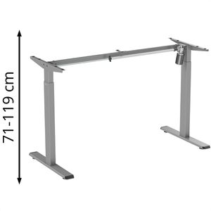 LogiLink Schreibtischgestell EO0052, grau, 3 Memoryspeicher, elektrisch höhenverstellbar, (B/HT) 82-128 x 71-119 cm