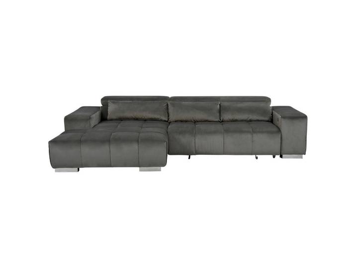 Livetastic Ecksofa, Anthrazit, Metall, Uni, Ottomane links, L-Form, 307x186 cm, Made in EU, elektrischer Sitzvorzug, Wohnzimmer, Sofas & Couches, Wohnlandschaften, Ecksofas