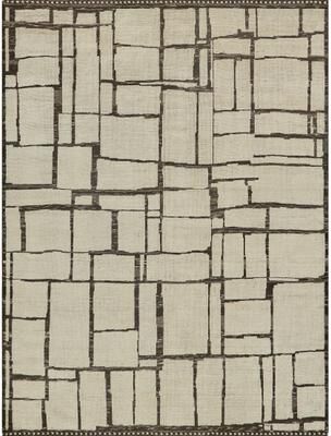Exquisite Rugs Mojave hand-knotted New Zealand Wool Ivory/Espresso Area Rug
