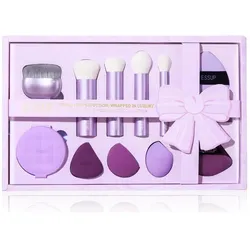 Jessup, Schminkpinsel, Makeup Brush Set with Face Brushes and Makeup Sponge (Set)