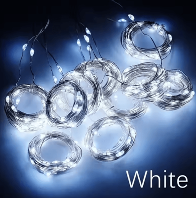 Inspire Curations 8 Mode USB Festival Curtain Garland Lights white 4pcs 300led(3m X 3m)